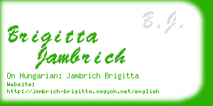 brigitta jambrich business card